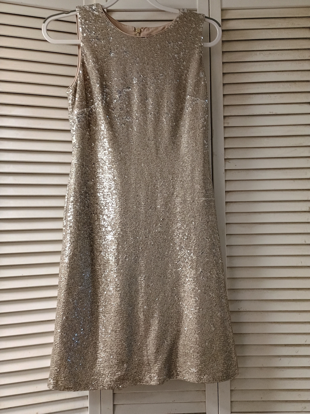 Tommy Hilfiger Champagne Soft Sequined Tank Dress